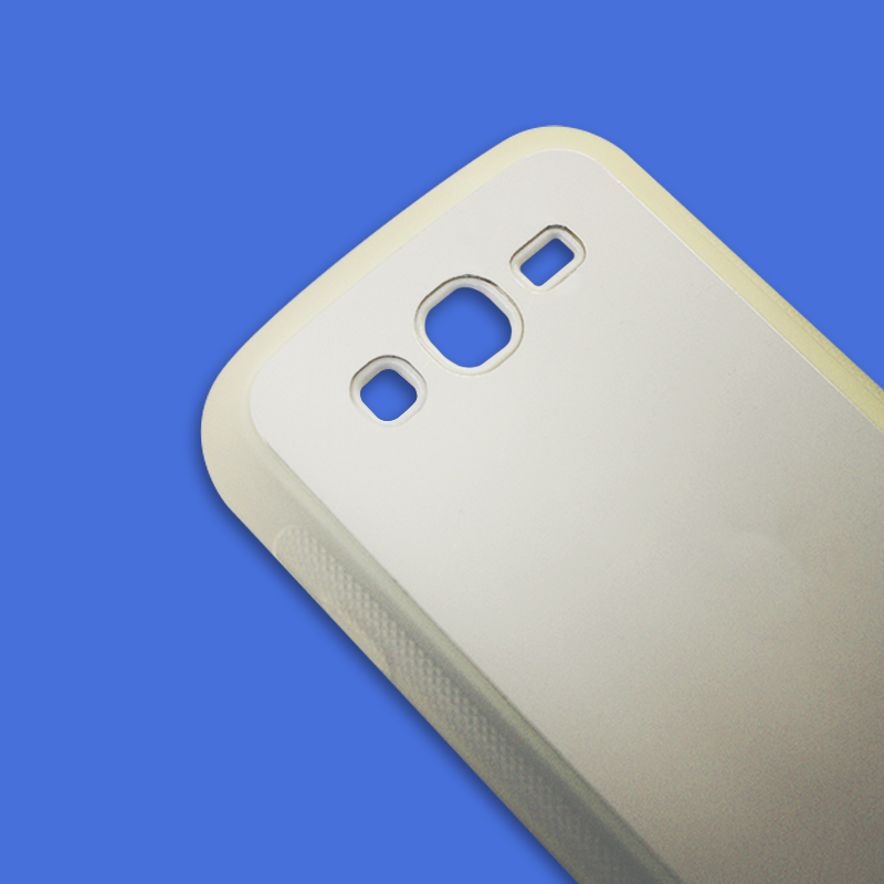 Coque sublimation 2D TPU pour Samsung Galaxy Grand 1. La plaque arrière en aluminium dédiée à la sublimation permet la personnalisation de la coque.