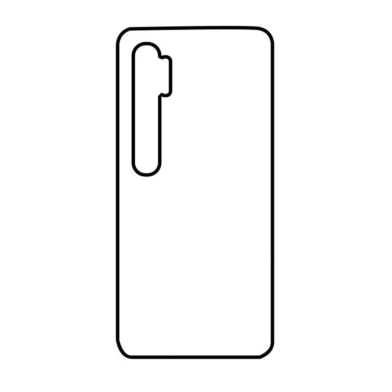 Coque sublimation 2D TPU pour Xiaomi Mi Note 10 Pro, Note 10. La plaque arrière en aluminium dédiée à la sublimation permet la personnalisation de la coque